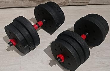 Разборные гантели с возможностью сборки в штангу. Комплектация: - 4 at lalafo.kg Разборные гантели с возможностью сборки в штангу. Комплектация: - 4