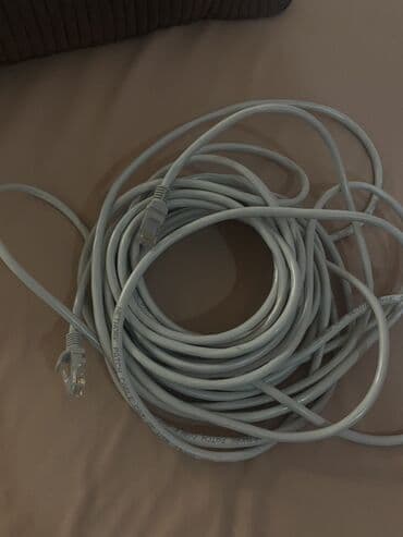 Сетевой кабель Ethernet (патч‑корд), светло‑серый. - Разъёмы: RJ‑45 at lalafo.kg Сетевой кабель Ethernet (патч‑корд), светло‑серый. - Разъёмы: RJ‑45