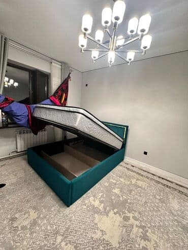 Двуспальная кровать, Новый, С ящиком для хранения, В рассрочку, длина - 200 см at lalafo.kg Двуспальная кровать, Новый, С ящиком для хранения, В рассрочку, длина - 200 см