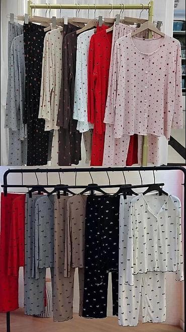 Женские домашние костюмы/пижамы из мягкой вискозы - Комплект из 2 at lalafo.kg — 3 Женские домашние костюмы/пижамы из мягкой вискозы - Комплект из 2 — 3