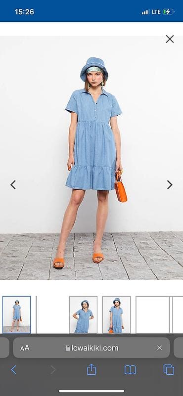 Джинсы Платье Вайкики Турция Хлопок Пуговицы рабочие Новый Цена at lalafo.kg Джинсы Платье Вайкики Турция Хлопок Пуговицы рабочие Новый Цена