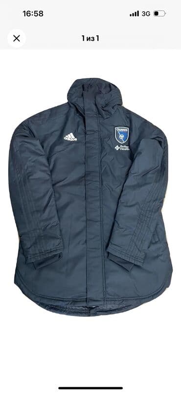 Мужская куртка, L, Adidas, Новый, цвет - Черный, Самовывоз, Платная доставка at lalafo.kg Мужская куртка, L, Adidas, Новый, цвет - Черный, Самовывоз, Платная доставка