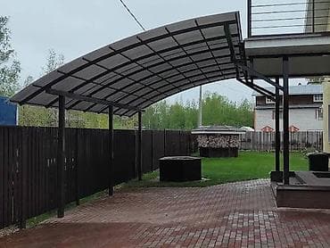 Навес, Арочный, Металл, Поликарбонат, Установка at lalafo.kg Навес, Арочный, Металл, Поликарбонат, Установка