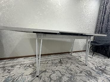 Бычуучу столдор: Трансформер үстөлү Ашкана үчүн, Жайылуучу стол, түсү - Ак lalafo.kg да — 6 Бычуучу столдор: Трансформер үстөлү Ашкана үчүн, Жайылуучу стол, түсү - Ак — 6