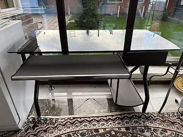 Компьютерный стол, С полками at lalafo.kg Компьютерный стол, С полками