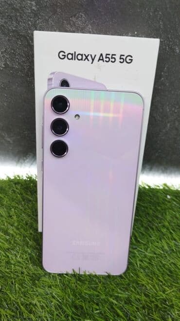 Samsung Galaxy A55, Б/у, 256 ГБ, цвет - Фиолетовый, eSIM, 2 SIM at lalafo.kg Samsung Galaxy A55, Б/у, 256 ГБ, цвет - Фиолетовый, eSIM, 2 SIM