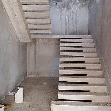 Бетонная лестница Для дома, Бесплатный замер, Форма лестницы: Много-маршевая at lalafo.kg Бетонная лестница Для дома, Бесплатный замер, Форма лестницы: Много-маршевая