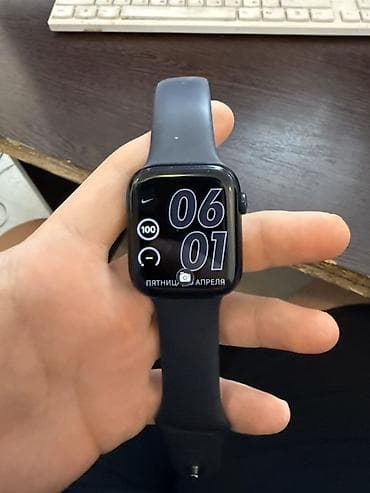 Apple Watch Series 9, размер 45 мм, корпус алюминий, цвет темный. 98 at lalafo.kg Apple Watch Series 9, размер 45 мм, корпус алюминий, цвет темный. 98
