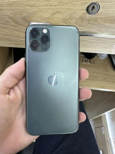 IPhone 11 Pro, Б/у, 256 ГБ, Зеленый, Зарядное устройство, 82 % at lalafo.kg IPhone 11 Pro, Б/у, 256 ГБ, Зеленый, Зарядное устройство, 82 %