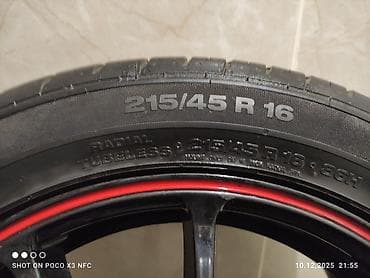 Дөңгөлөктөр монтажда 215 / 45 / R 16, Жай, Куйма, тешиктери - 4 lalafo.kg да — 2 Дөңгөлөктөр монтажда 215 / 45 / R 16, Жай, Куйма, тешиктери - 4 — 2