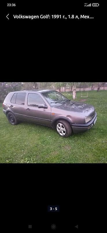 Volkswagen Golf: 1992 г., 1.8 л, Кол менен иштөөчү, Газ, Хетчбек lalafo.kg да Volkswagen Golf: 1992 г., 1.8 л, Кол менен иштөөчү, Газ, Хетчбек
