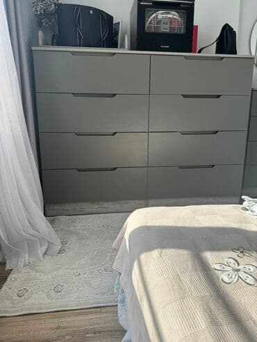 дрова береза: Комод для одежды, С зеркалом, цвет - Серый at lalafo.kg — 3 дрова береза: Комод для одежды, С зеркалом, цвет - Серый — 3