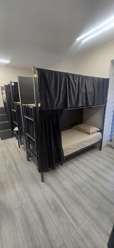 Бир жарым керебеттер: Двухъярусные металлические кровати с занавесами приватности - Прочная lalafo.kg да — 2 Бир жарым керебеттер: Двухъярусные металлические кровати с занавесами приватности - Прочная — 2