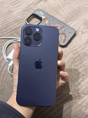 IPhone 14 Pro, Б/у, 128 ГБ, Deep Purple, Кабель, 86 % at lalafo.kg IPhone 14 Pro, Б/у, 128 ГБ, Deep Purple, Кабель, 86 %
