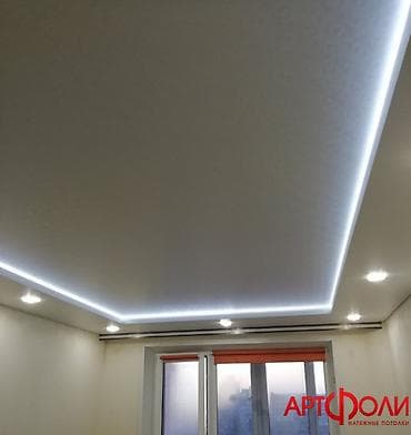 Натяжные потолки с подсветкой - Одно- и многоуровневые конструкции at lalafo.kg Натяжные потолки с подсветкой - Одно- и многоуровневые конструкции