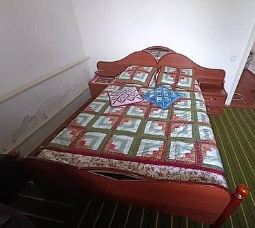 Двуспальная кровать с ортопедическим основанием и встроенной системой at lalafo.kg Двуспальная кровать с ортопедическим основанием и встроенной системой