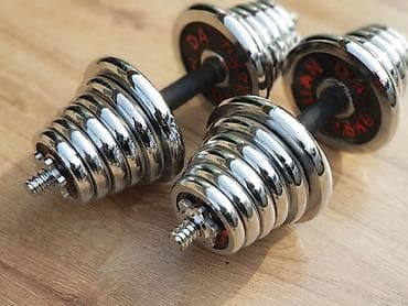 Гантели хромированные 30+30 кг заводские Китай новые разборные at lalafo.kg Гантели хромированные 30+30 кг заводские Китай новые разборные