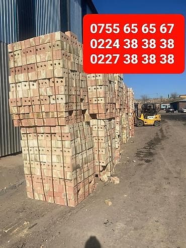 Пустотелый, дырчатый, Жженый кирпич, Полублок, 250×120×90 at lalafo.kg Пустотелый, дырчатый, Жженый кирпич, Полублок, 250×120×90