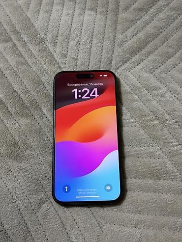 IPhone 15 Pro, Б/у, 128 ГБ, Черный, Защитное стекло, Кабель, Коробка, 80 % at lalafo.kg IPhone 15 Pro, Б/у, 128 ГБ, Черный, Защитное стекло, Кабель, Коробка, 80 %