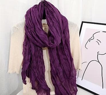Новый Палантин/шарф женский, фактурный, фиолетовый. - Цвет: глубокий at lalafo.kg Новый Палантин/шарф женский, фактурный, фиолетовый. - Цвет: глубокий