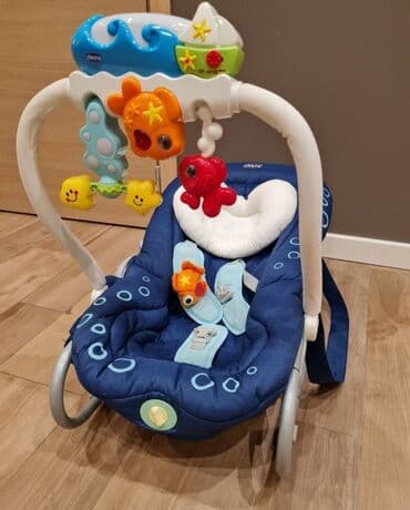 Шезлонг Chicco Sea Sound. Креслице-качалка для детей от рождения до 6 at lalafo.kg Шезлонг Chicco Sea Sound. Креслице-качалка для детей от рождения до 6