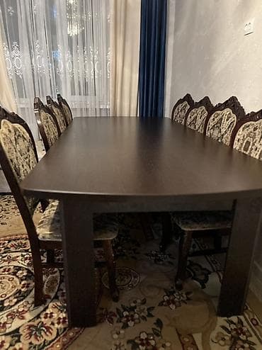 Офис эмереги: Конок бөлмөсү үчүн үстөл жана отургуч, түсү - Күрөң lalafo.kg да — 1 Офис эмереги: Конок бөлмөсү үчүн үстөл жана отургуч, түсү - Күрөң — 1