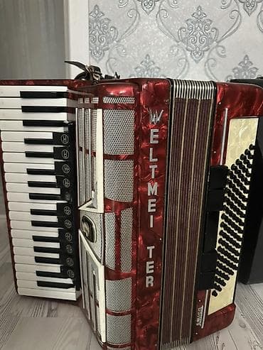 Doninvest: Аккордеон САТЫЛАТ Weltmeister (Германия), красный перламутровый lalafo.kg да — 2 Doninvest: Аккордеон САТЫЛАТ Weltmeister (Германия), красный перламутровый — 2