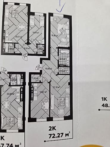 2 комнаты, 72 м², Элитка, 5 этаж, Готовая ПСО (под самоотделку) at lalafo.kg — 3 2 комнаты, 72 м², Элитка, 5 этаж, Готовая ПСО (под самоотделку) — 3