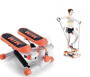 Мини-степпер с эспандерами для дома - Компактный тренажер для кардио at lalafo.kg Мини-степпер с эспандерами для дома - Компактный тренажер для кардио
