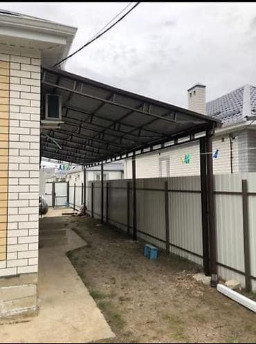 Навесы и кованые козырьки из металла - Изготовление и монтаж навесов at lalafo.kg Навесы и кованые козырьки из металла - Изготовление и монтаж навесов