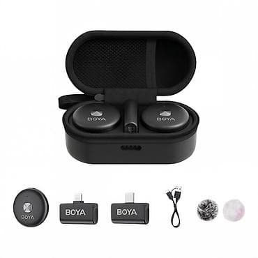 Беспроводная петличная микрофонная система BOYA (двойной передатчик + at lalafo.kg Беспроводная петличная микрофонная система BOYA (двойной передатчик +