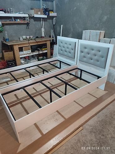 Односпальная кровать, Новый, С матрасом, длина - 1900 см at lalafo.kg Односпальная кровать, Новый, С матрасом, длина - 1900 см