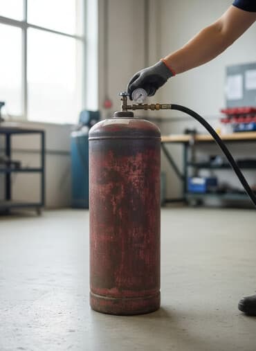 Цилиндрический газовый баллон, предназначенный для хранения и at lalafo.kg Цилиндрический газовый баллон, предназначенный для хранения и