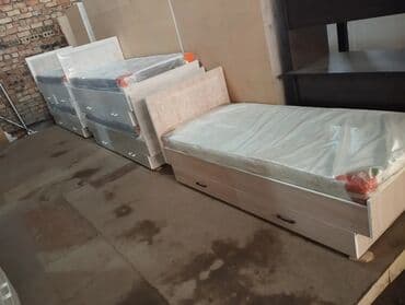 Односпальная кровать, Новый, С матрасом, длина - 205 см at lalafo.kg Односпальная кровать, Новый, С матрасом, длина - 205 см