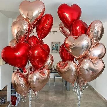 Шарлар жана аксессуарлар: Фольгированные шары-сердца - Форма: сердце - Материал: фольга lalafo.kg да — 4 Шарлар жана аксессуарлар: Фольгированные шары-сердца - Форма: сердце - Материал: фольга — 4