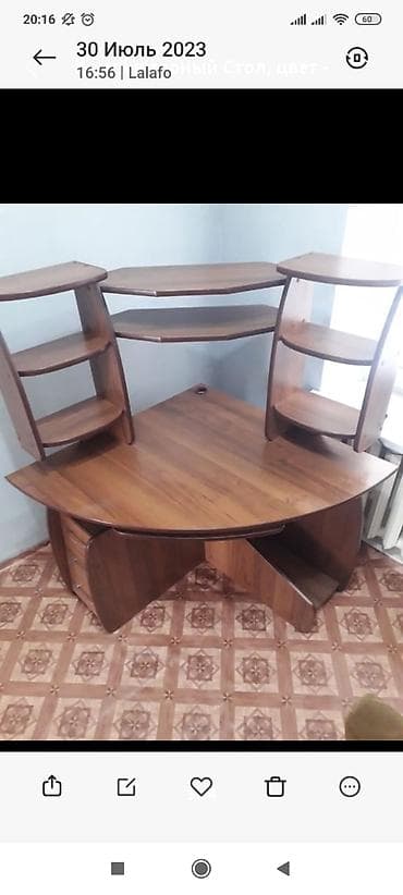 Компьютерный стол, Угловой at lalafo.kg Компьютерный стол, Угловой