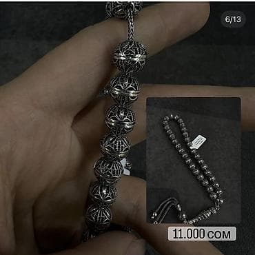 Күмүш сөйкөлөр: Серебряные четки — несколько вариантов дизайна. - Материал: серебро lalafo.kg да — 5 Күмүш сөйкөлөр: Серебряные четки — несколько вариантов дизайна. - Материал: серебро — 5