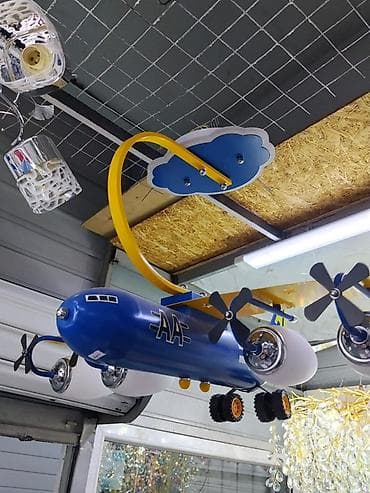 Детский потолочный светильник в виде самолёта - Тематика: авиация at lalafo.kg Детский потолочный светильник в виде самолёта - Тематика: авиация