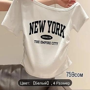 Футболка, Облегающая модель, Китай, Вискоза, Новый at lalafo.kg Футболка, Облегающая модель, Китай, Вискоза, Новый