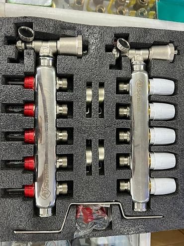 коллектор теплого пола: Коллектор для теплого пола AususTeam из нержавеющей стали с at lalafo.kg — 1 коллектор теплого пола: Коллектор для теплого пола AususTeam из нержавеющей стали с — 1