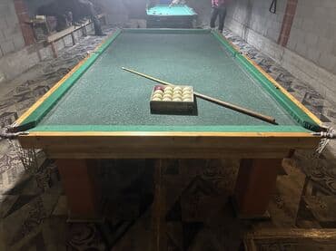 Бильярдный стол для русского бильярда кий ташы менен at lalafo.kg Бильярдный стол для русского бильярда кий ташы менен