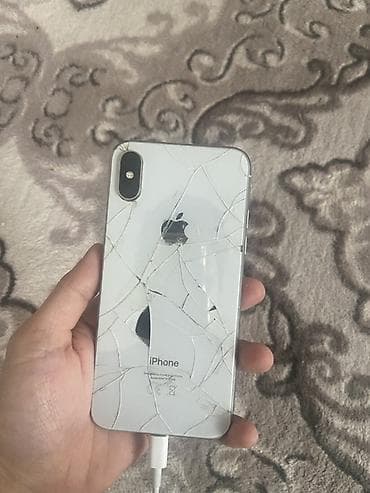 IPhone X, 64 ГБ, Серебристый, Кабель, 100 % at lalafo.kg IPhone X, 64 ГБ, Серебристый, Кабель, 100 %