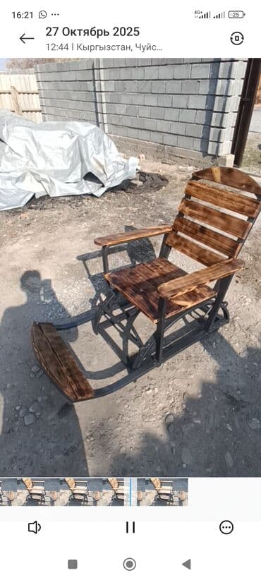Кресла-качалка, Новый, Платная доставка, цвет - Коричневый at lalafo.kg Кресла-качалка, Новый, Платная доставка, цвет - Коричневый