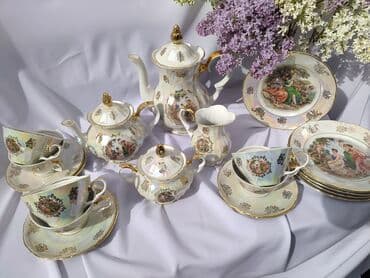 Чайный Сервиз Мадонна.ГДР.KAHLA. Он изготовлен из тонкого фарфора с at lalafo.kg Чайный Сервиз Мадонна.ГДР.KAHLA. Он изготовлен из тонкого фарфора с