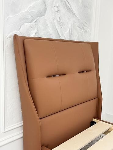 Односпальная кровать, С мягким изголовьем, длина - 200 см at lalafo.kg Односпальная кровать, С мягким изголовьем, длина - 200 см