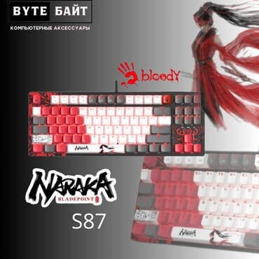 Клавиатура, Bloody, Механическая, Bluetooth, Проводное подключение, Размер: 80% at lalafo.kg Клавиатура, Bloody, Механическая, Bluetooth, Проводное подключение, Размер: 80%