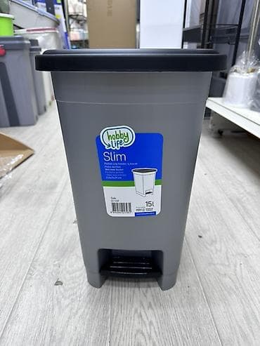Мусорное ведро Hobby Life Slim, 15 л - Узкий корпус Slim — удобно для lalafo.kg да Мусорное ведро Hobby Life Slim, 15 л - Узкий корпус Slim — удобно для