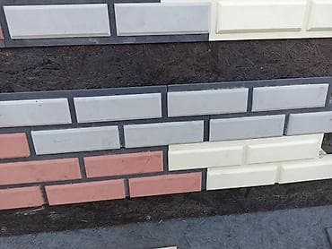 Фасадные клинкерные плиты под кирпич и плиты "Сары таш с утеплителем at lalafo.kg Фасадные клинкерные плиты под кирпич и плиты "Сары таш с утеплителем