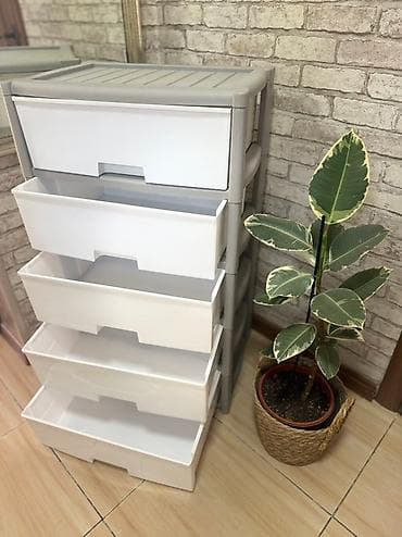 Кийим үчүн комоддор: Пластиковый комод с пятью выдвижными ящиками белого цвета и салатовым lalafo.kg да — 7 Кийим үчүн комоддор: Пластиковый комод с пятью выдвижными ящиками белого цвета и салатовым — 7
