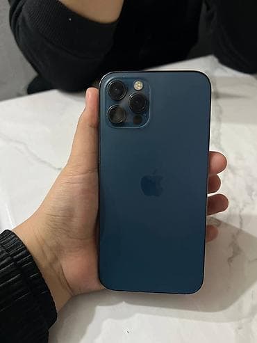 IPhone 12 Pro, Б/у, 256 ГБ, Pacific Blue, Защитное стекло, Чехол, 80 % at lalafo.kg IPhone 12 Pro, Б/у, 256 ГБ, Pacific Blue, Защитное стекло, Чехол, 80 %